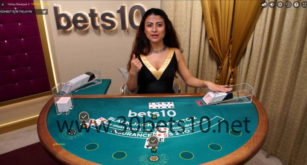 Bets10 Blackjack Masaları