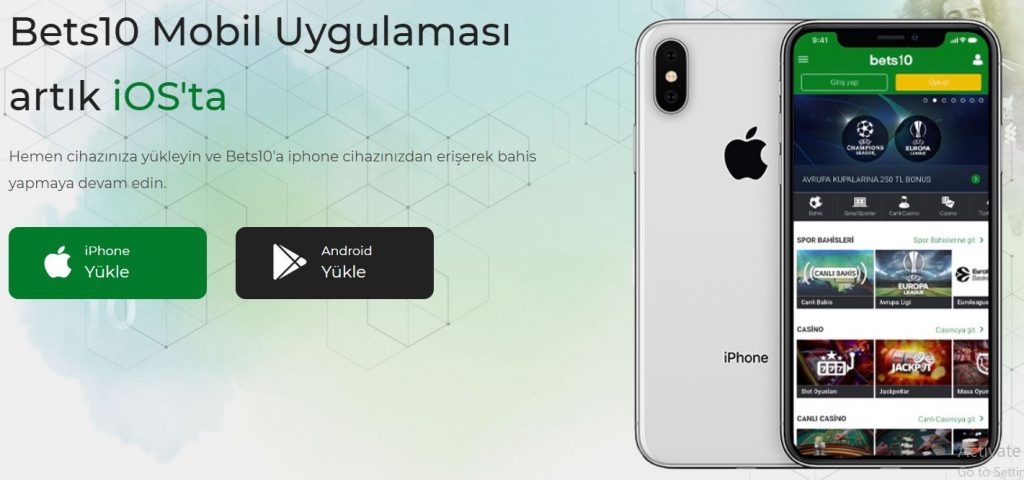 Bets10 Mobil Uygulaması Artık iPhone Telefonlarda